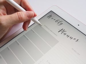 Person using a digital planner
